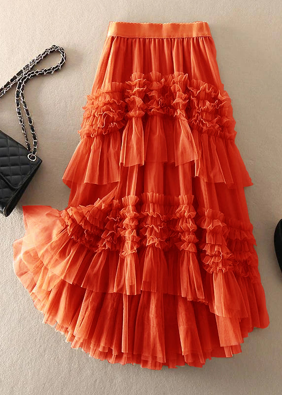 Calista - Beautiful asymmetrical Tulle Tiered Fall Skirt