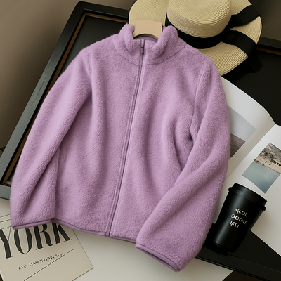 Freya - Cozy Teddy Coat With Zipper