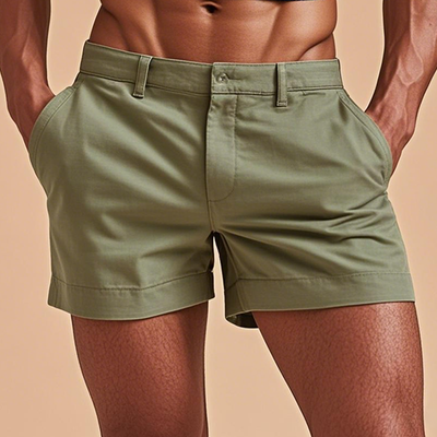 Men's Fashion Solid Straight Multi-pocket Cargo Shorts MTA1953E9Z