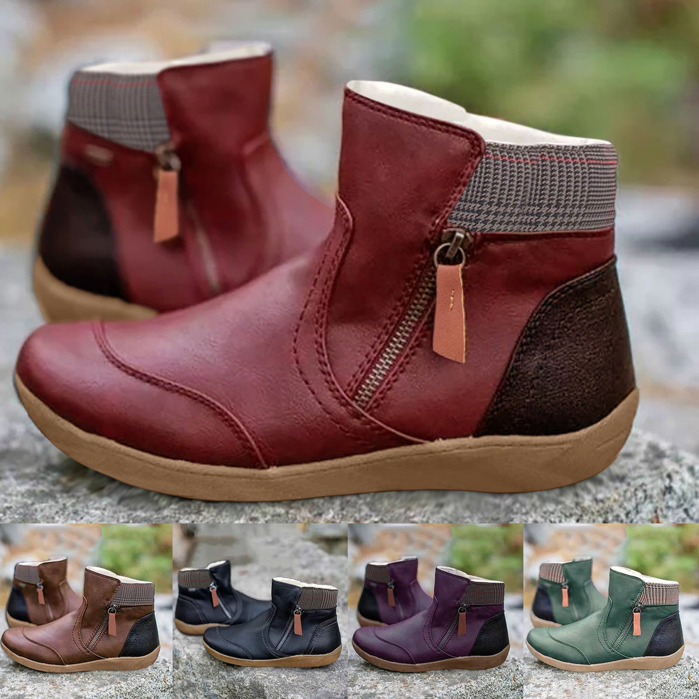 Amelia™ Waterproof Leather Boots with Foot