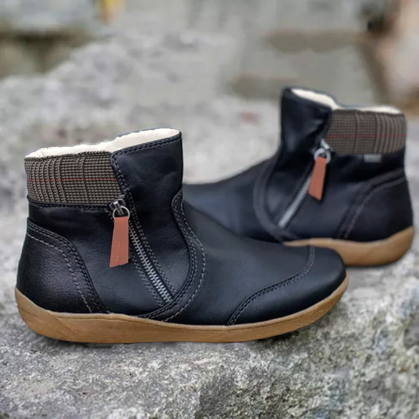 Amelia™ Waterproof Leather Boots with Foot