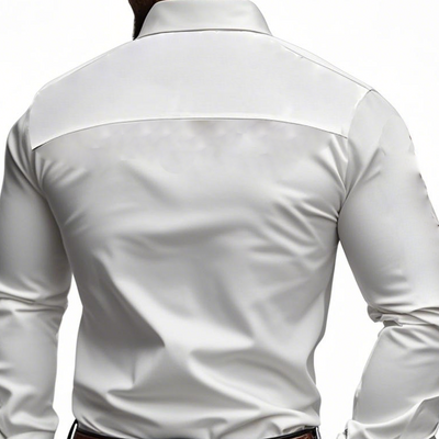 Men's Classic American Western Style Embroidered Slim Fit Cotton Long Sleeve Shirt 98153445K
