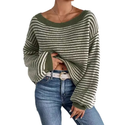 Kaye - Cozy Striped Knit Sweater