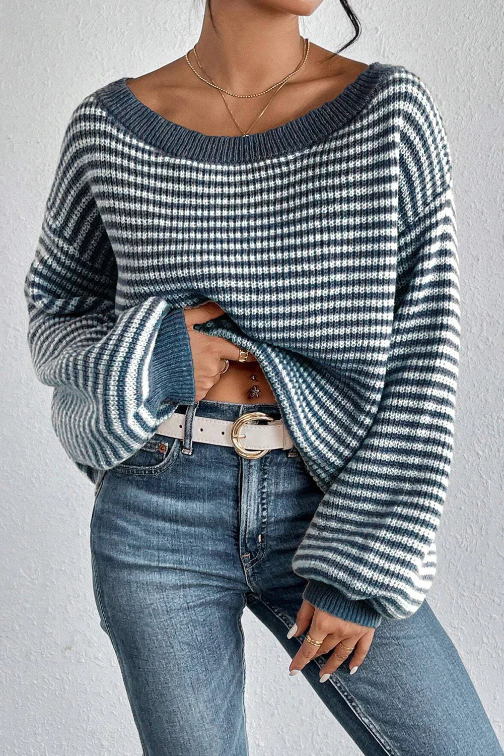 Kaye - Cozy Striped Knit Sweater