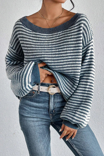 Kaye - Cozy Striped Knit Sweater