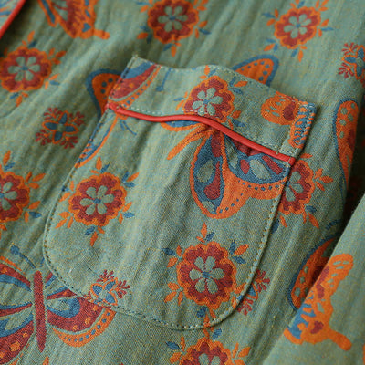Tahlie - Vintage Butterfly Print Loungewear Set