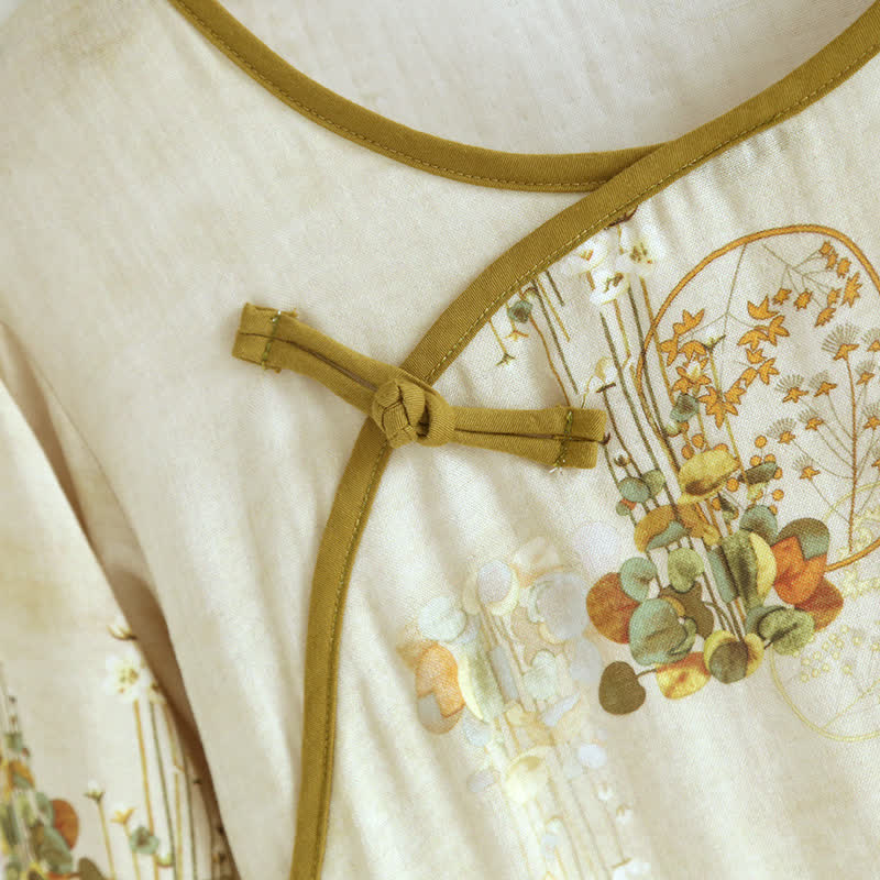 Venice - Retro Floral Bamboo Fiber Pajama Set