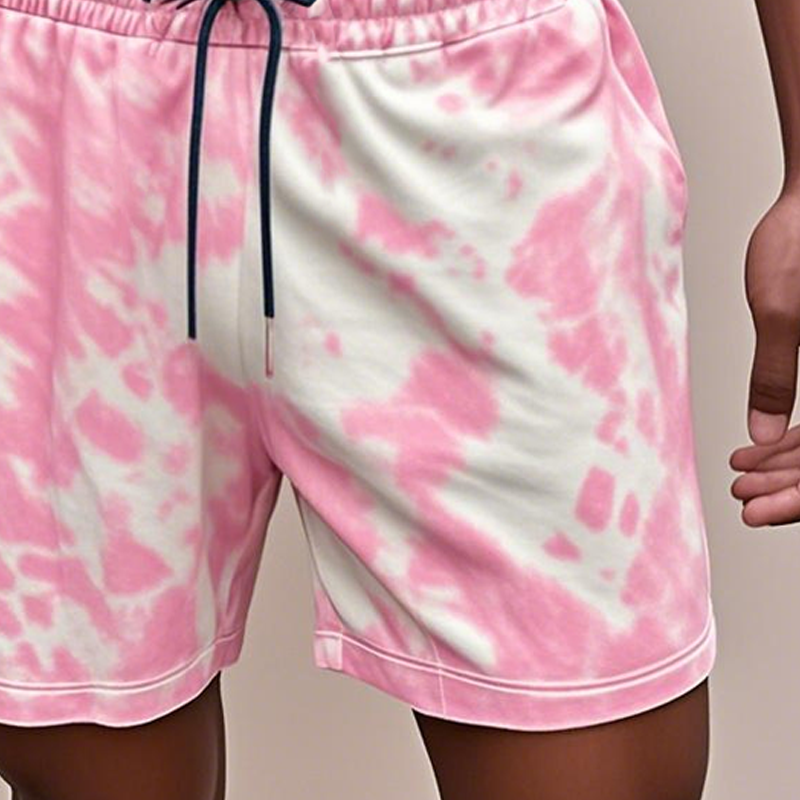 Men's Fashion Tie-dye Elastic Waist Sports Shorts MTA1971E8Z