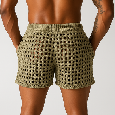 Men's Summer Hollow Breathable And Comfortable Shorts MTA2248D7P