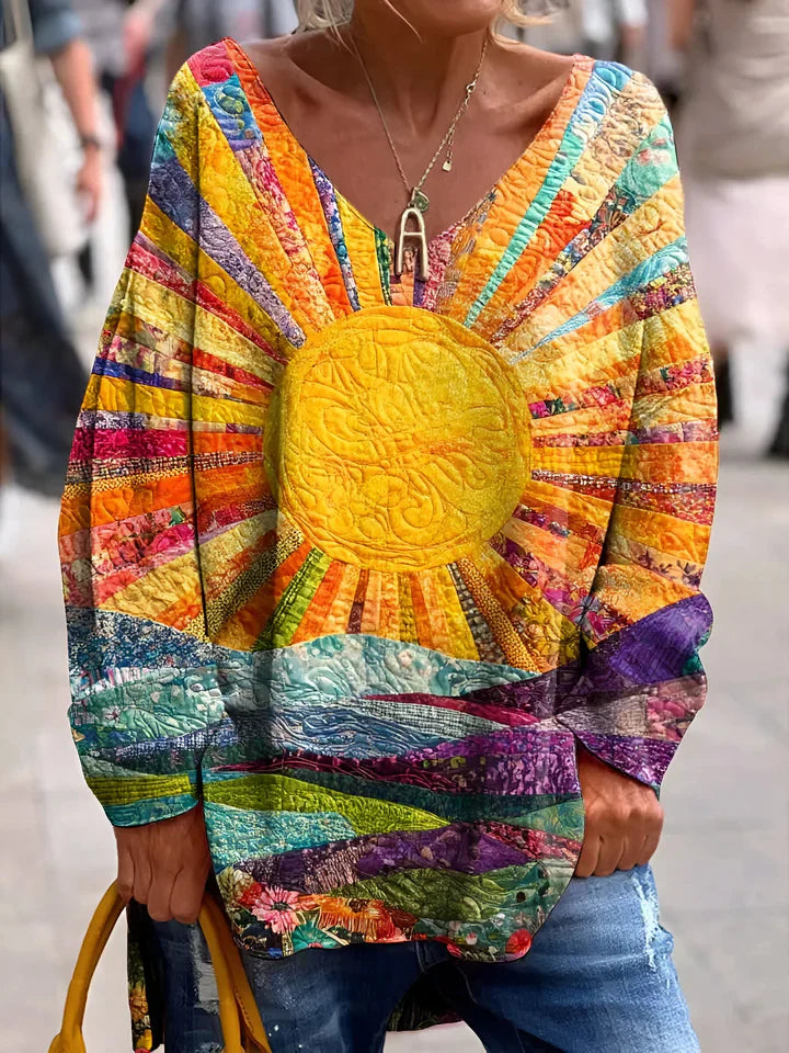 Chelsea - Playful Hue Blouse