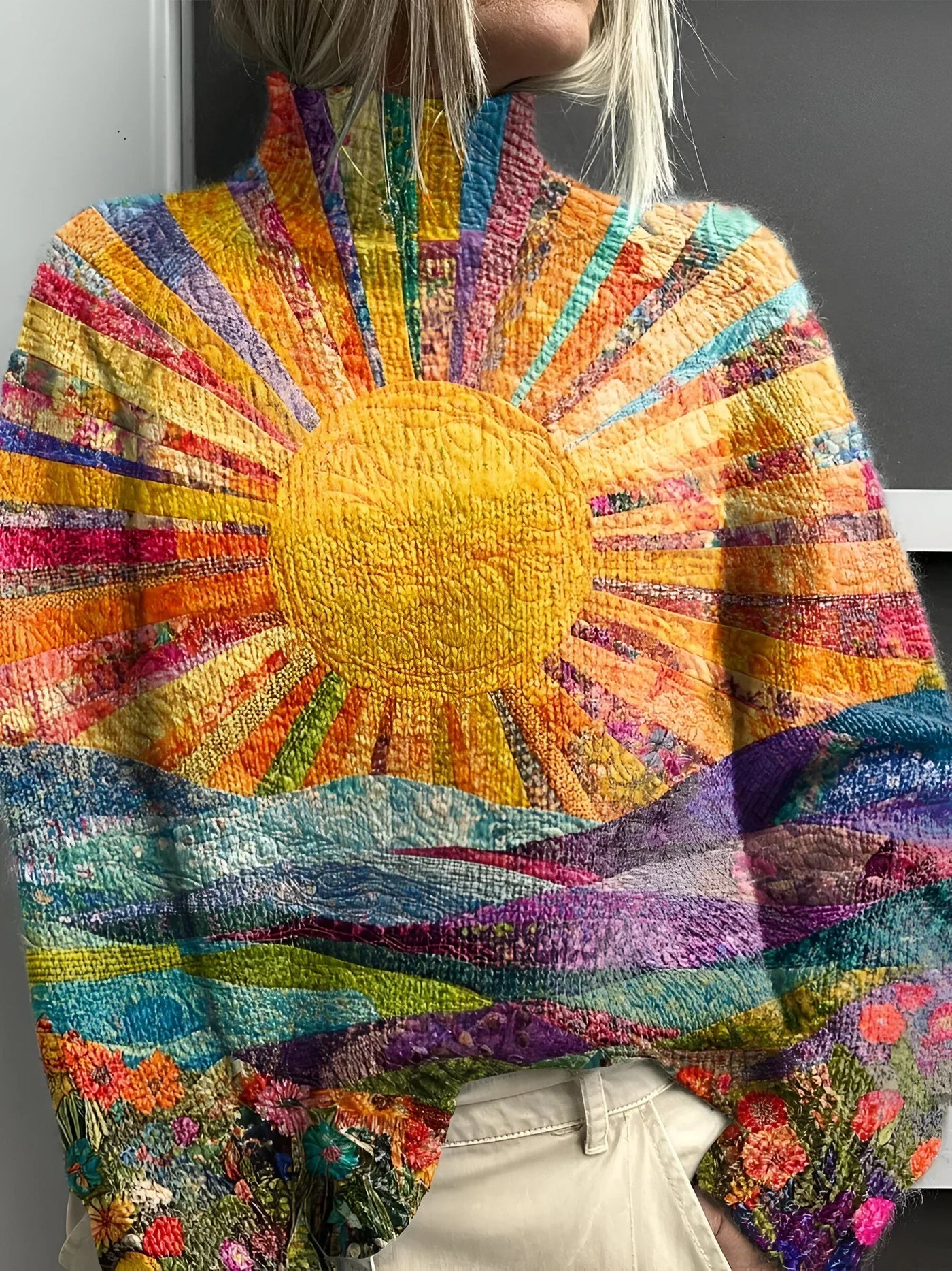 Stella™ - Happy Colorful Turtleneck Sweater